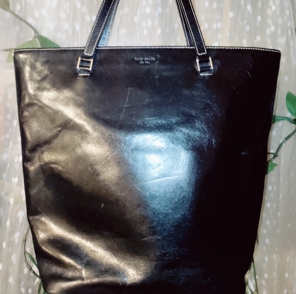 Kate Spade black leather tote - Picture 1 of 3